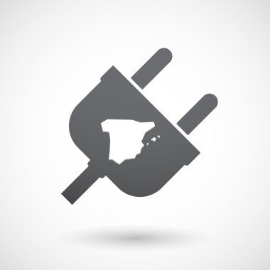 İspanya Haritası ile izole erkek fiş