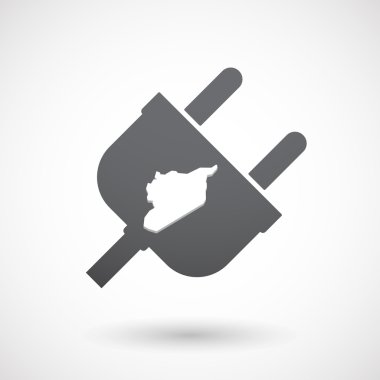 Suriye Haritası ile izole erkek fiş