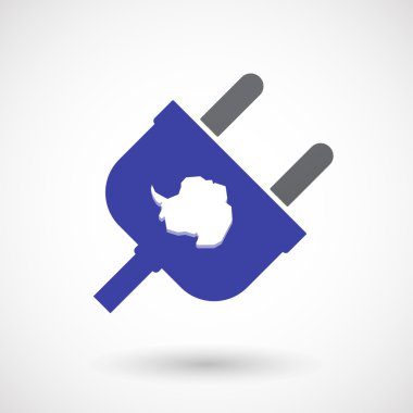 Antarktika Haritası ile izole erkek fiş 