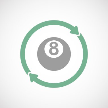 Bir havuz top ile izole yeniden simgesi