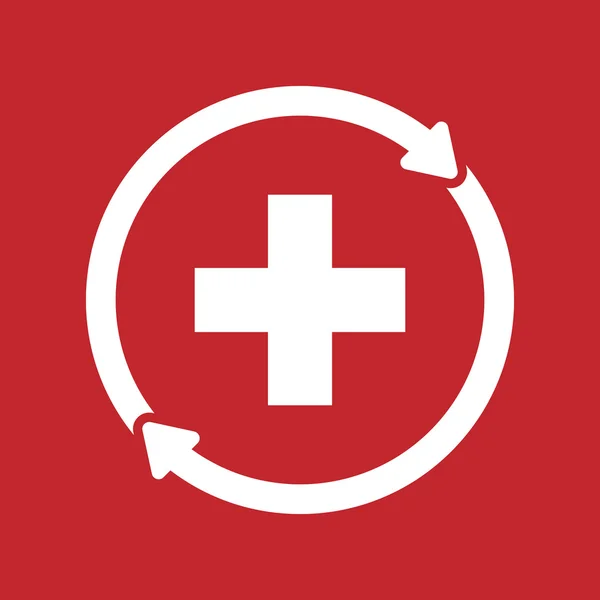 İsviçre bayrağı ile izole yeniden simgesi — Stok Vektör