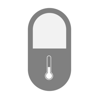 Bir termometre simgesi ile izole hap simgesi