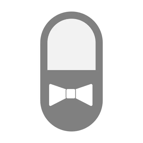 Isolated pill icon with  a neck tie icon — Stock Vector
