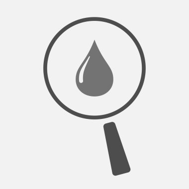 Bir yakıt damla ile izole Büyüteç simgesi