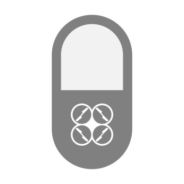 Bir dron simgesiyle izole hap