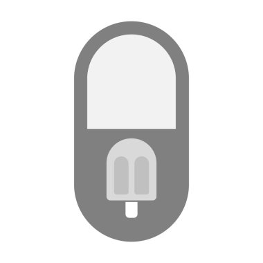 Bir dondurma ile izole hap simgesi