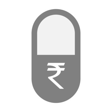 Rupisi işareti simgesiyle izole hap