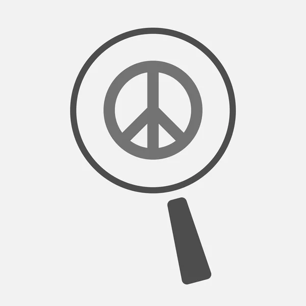 平和記号の分離の拡大鏡アイコン — ストックベクタ
