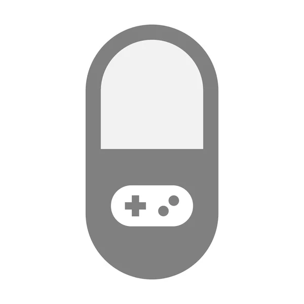 Izolované pilulka ikona s herní podložka — Stockový vektor