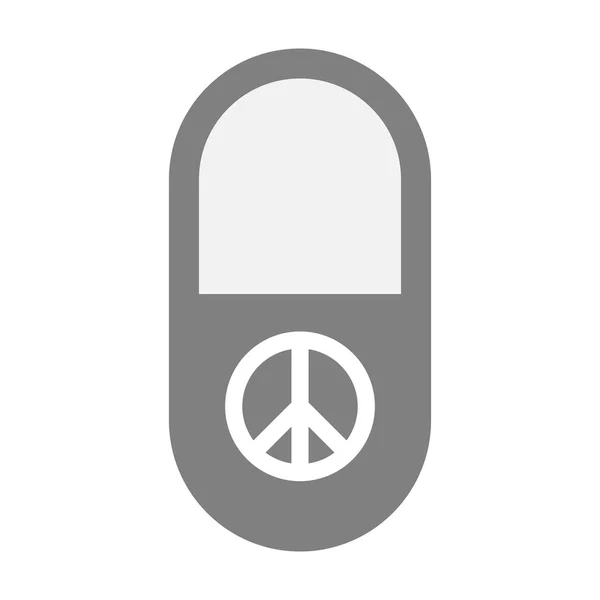 Изолированная икона таблетки с знаком мира — стоковый вектор