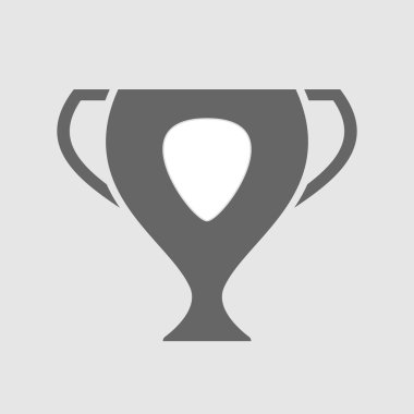 Bir mızrap ile izole Ödülü Kupası simgesi