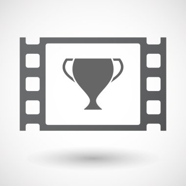 İzole selüloit film Çerçevesi simgesi ile bir ödül Kupası