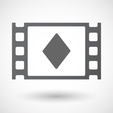 Selüloit film Çerçevesi simgesi diamond poker pla ile izole