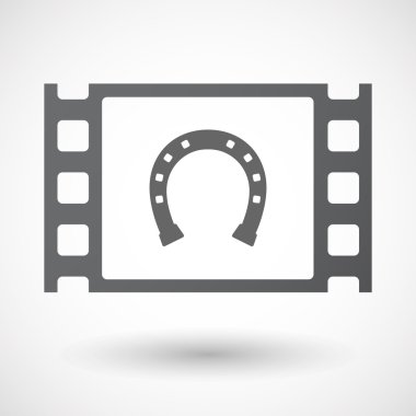 Selüloit film Çerçevesi simgesi bir at nalı işareti ile izole