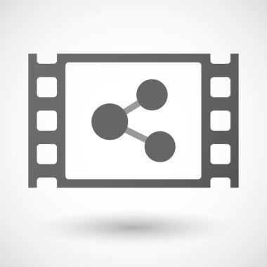 Selüloit film Çerçevesi simgesi bir ağ işareti ile izole