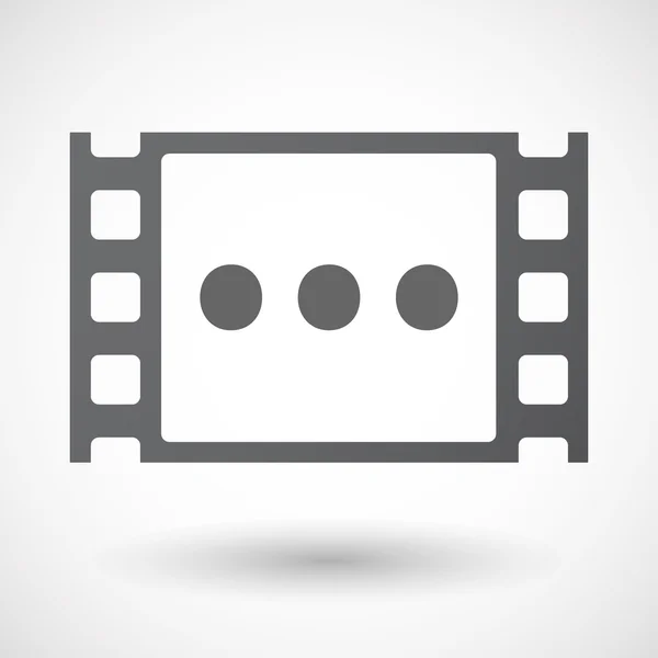 Geïsoleerde celluloid film frame icoon met een weglatingsteken orthographi — Stockvector