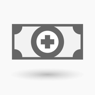 İzole banknot simgesiyle 