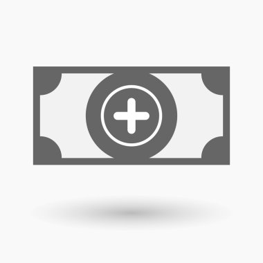 Bir miktar işareti simgesiyle izole banknot