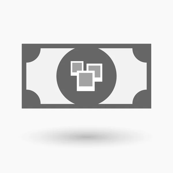 Isolée icône de billet de banque avec quelques photos — Image vectorielle