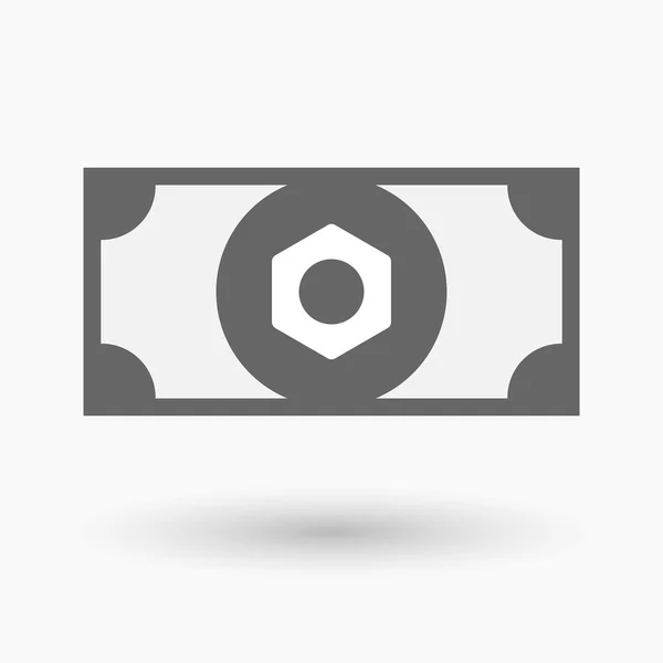 Isolato banconota icona con un dado — Vettoriale Stock