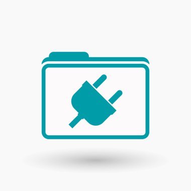 Bir fiş ile izole satırı sanat klasör simgesi