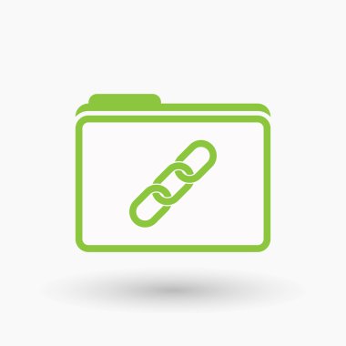 Bir zincir ile izole satırı sanat klasör simgesi