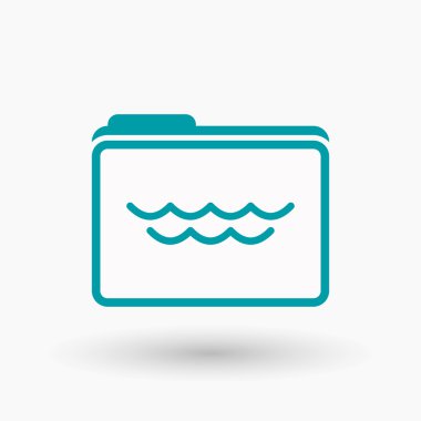 Su Burcu ile izole satırı sanat klasör simgesi