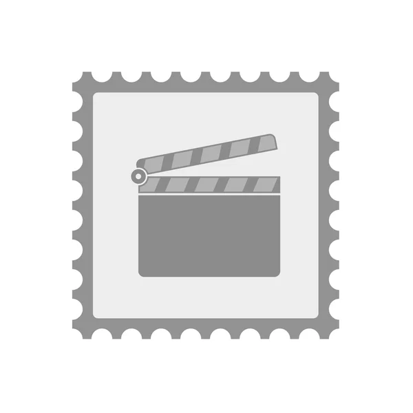 Isolée icône de timbre-poste avec un clapet — Image vectorielle