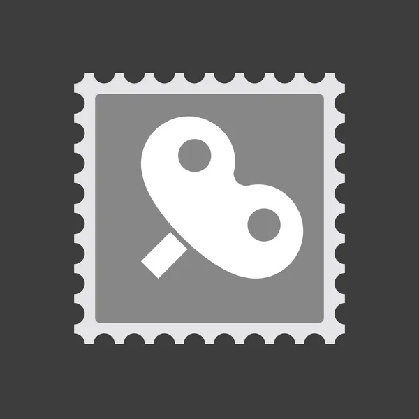 Ícone de selo de correio isolado com uma manivela de brinquedo — Vetor de Stock