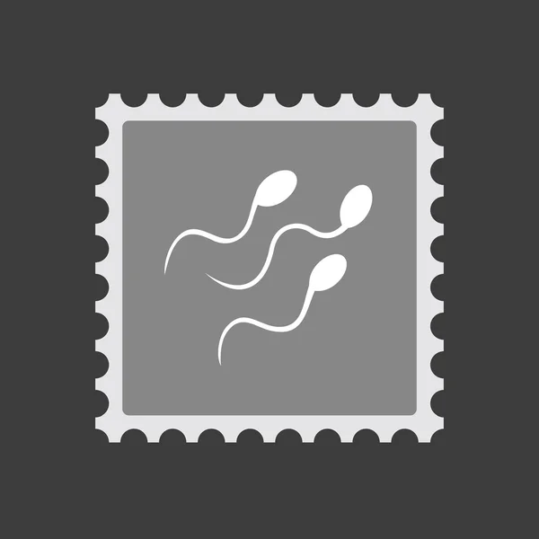 Izolované poštovní razítko ikona s buňkami — Stockový vektor