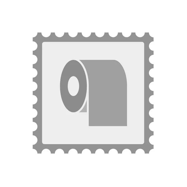隔离的邮件邮票图标与卫生纸卷 — 图库矢量图片