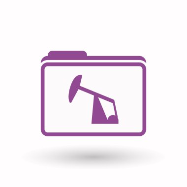 İzole satırı sanat klasör simgesi Atbaşı pompası ile