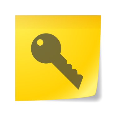 Yapışkan not anahtar