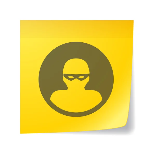 Yapışkan notu bir hırsız ile