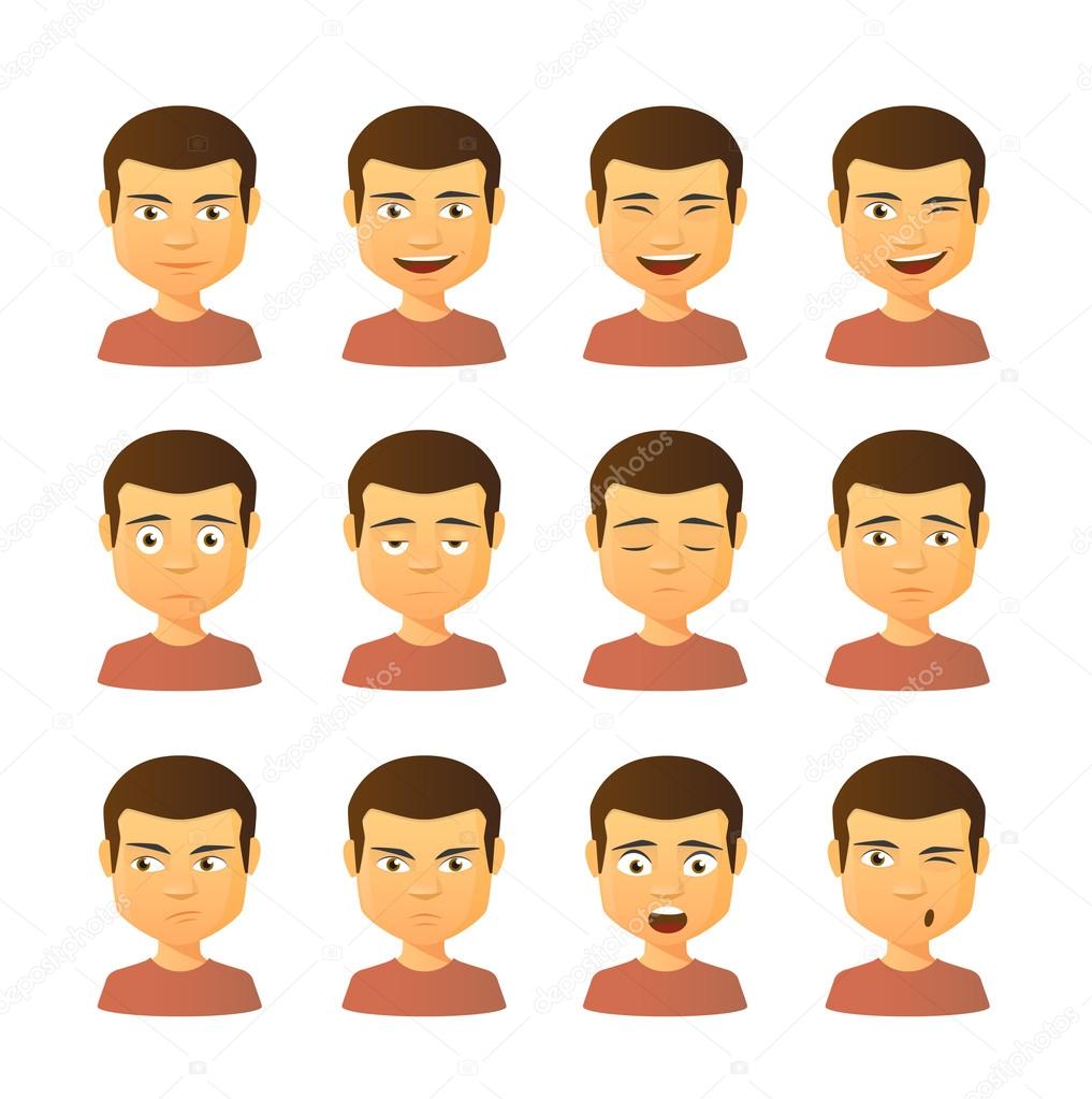 Male avatar expression set