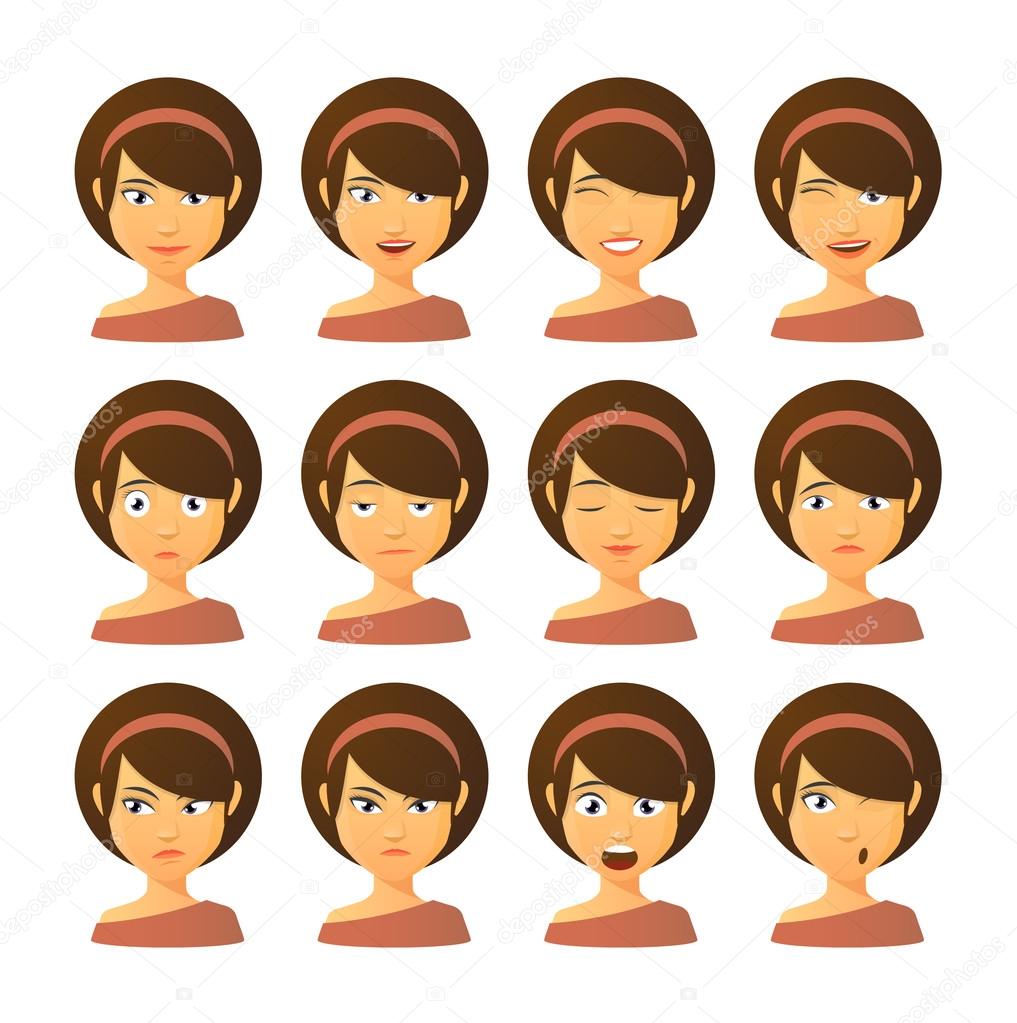 Female avatar expression set