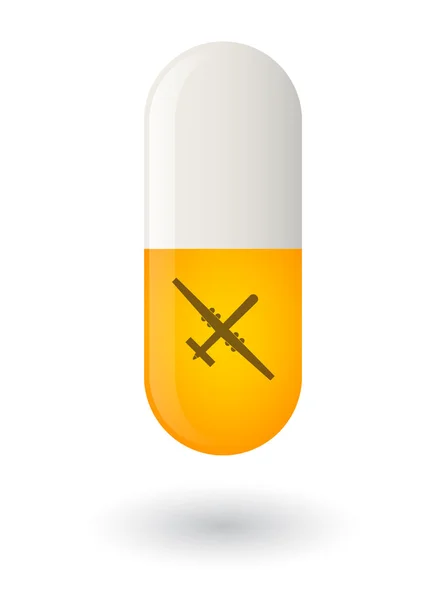 Pill with a drone — Stock Vector
