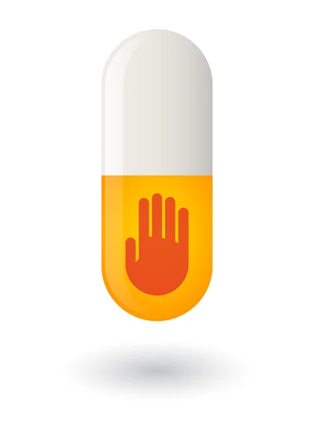 Pille mit der Hand — Stockvektor