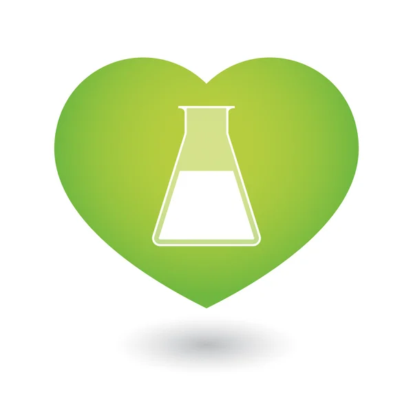 Icono del corazón con un rubio de prueba química — Archivo Imágenes Vectoriales