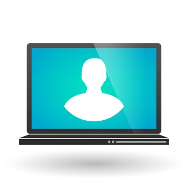 dizüstü bilgisayar ile bir avatar