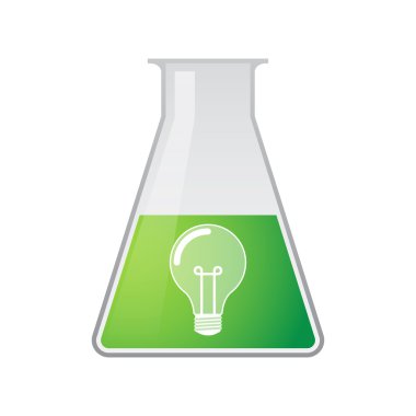 chemische test-buis met een gloeilamp