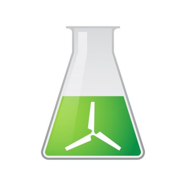 bir pervane ile kimyasal test tüpü