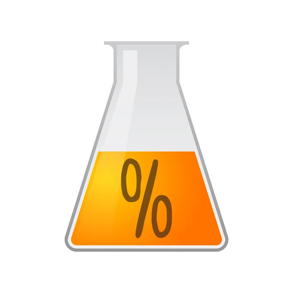 Chemiczne probówki ze znakiem discout — Wektor stockowy