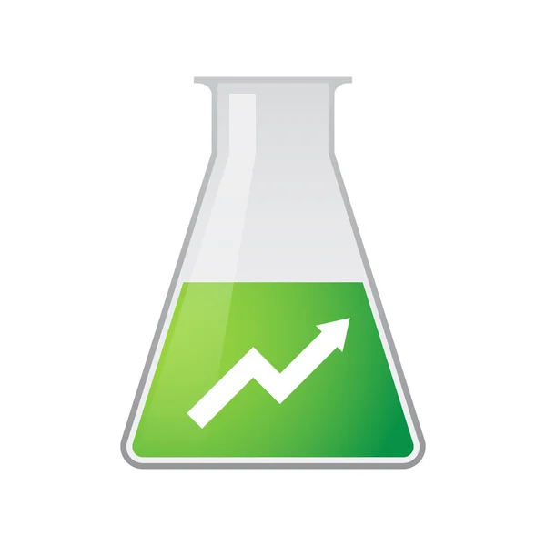 Tubo de ensaio químico com um gráfico — Vetor de Stock