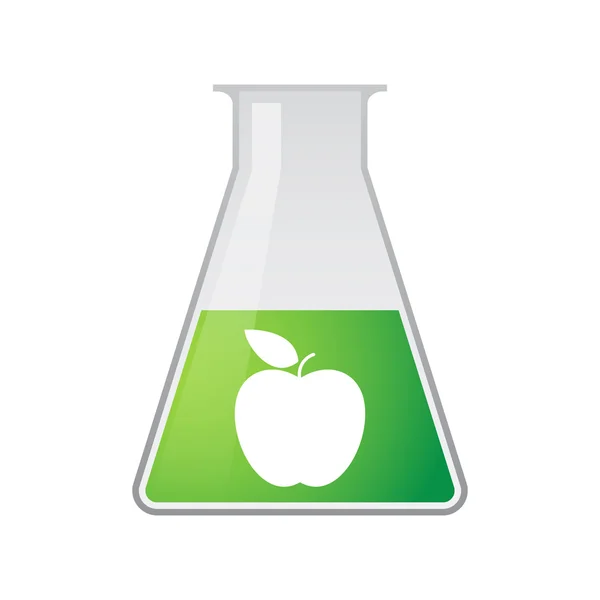 果物と化学のテスト チューブ — ストックベクタ