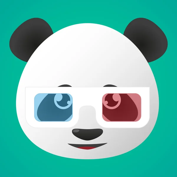 Panda avatar brýle — Stockový vektor
