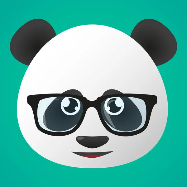 Avatar panda con gli occhiali — Vettoriale Stock