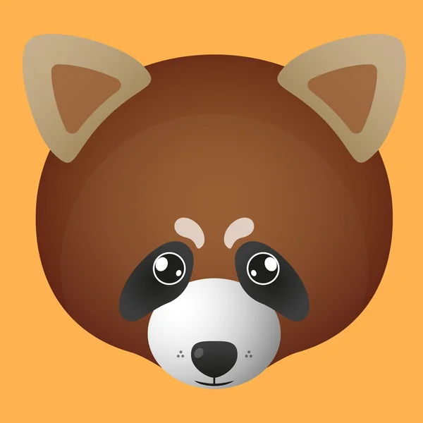 Rode panda avatar — Stockvector