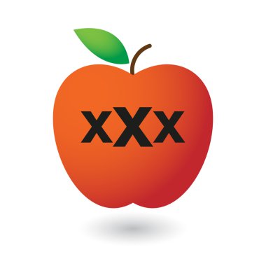 Üçlü x işareti olan elma