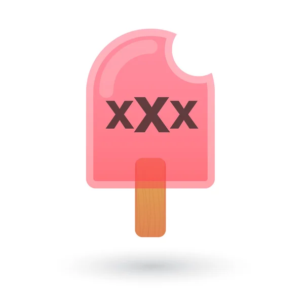 Ice cream with a triple x sign — Stock Vector